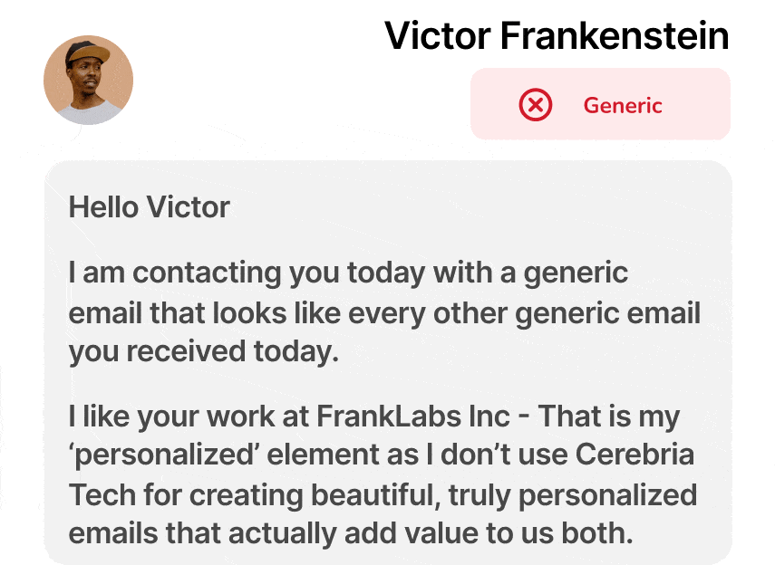 GIF Showing Cerebria Tech's Hyper Personalized Emailer